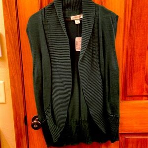 Brand new emerald green sweater vest